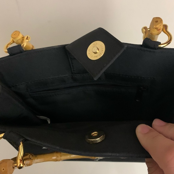 2000’s Nylon Martini Glass Purse w/ Bamboo Handles - Picture 6 of 6